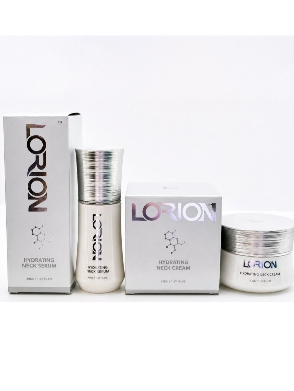 Lorion Neck Serum + Neck Cream Anti Aging Set NEW $240 Value Firming